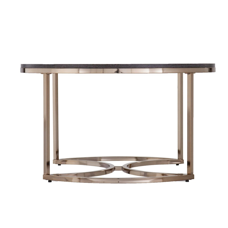 Tables basses gigognes rondes effet miroir pour salon - 81 x 81 x 43 cm