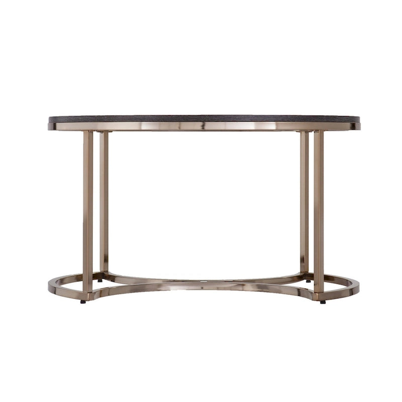Tables basses gigognes rondes effet miroir pour salon - 81 x 81 x 43 cm
