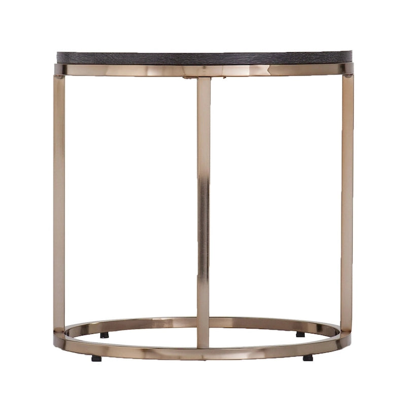 Tables basses gigognes rondes effet miroir pour salon - 81 x 81 x 43 cm