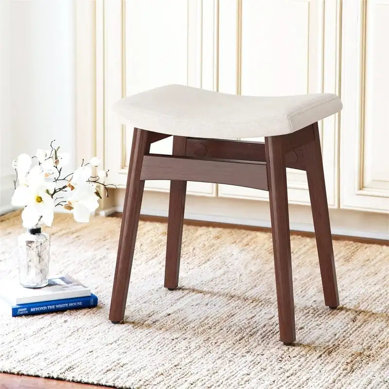Tabouret de coiffeuse à assise galbée - 31,5 l x 45,3 P x 42 H cm