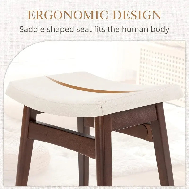 Tabouret de coiffeuse à assise galbée - 31,5 l x 45,3 P x 42 H cm