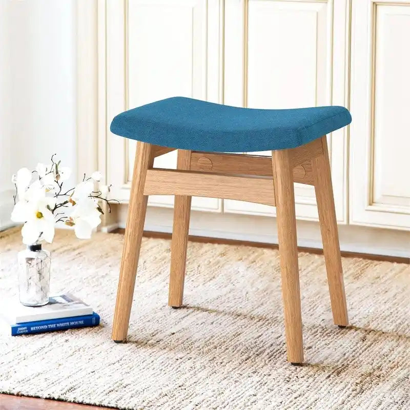 Tabouret de coiffeuse à assise galbée - 31,5 l x 45,3 P x 42 H cm