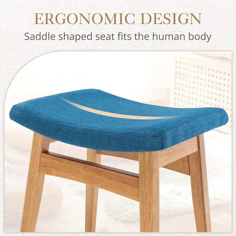 Tabouret de coiffeuse à assise galbée - 31,5 l x 45,3 P x 42 H cm
