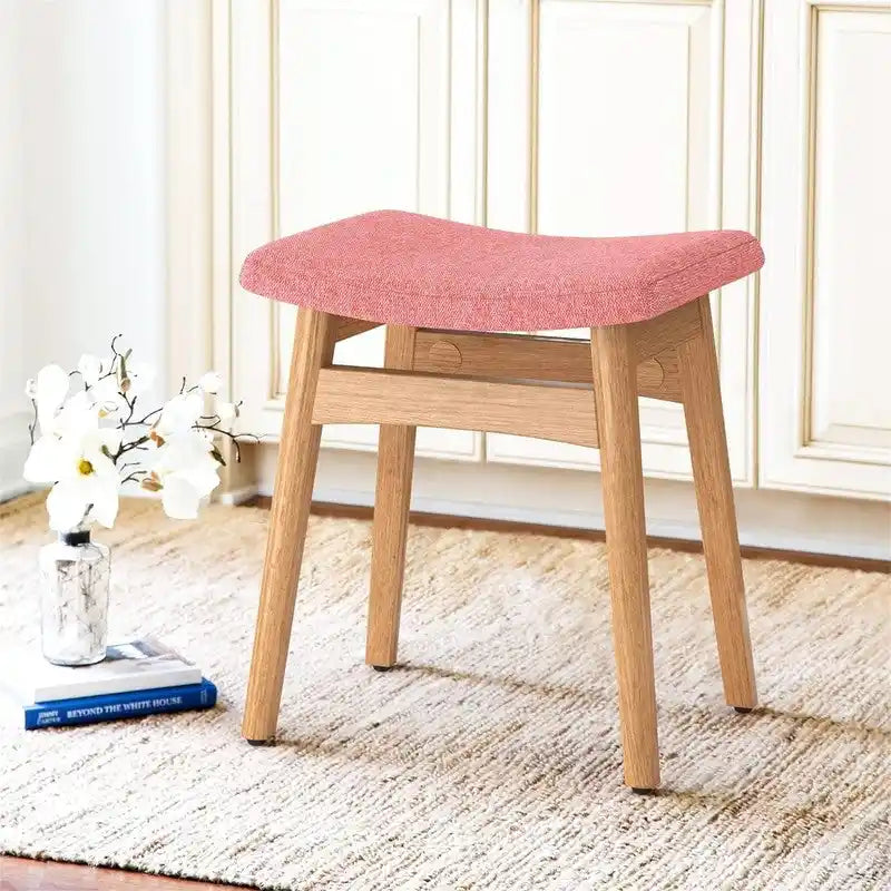Tabouret de coiffeuse à assise galbée - 31,5 l x 45,3 P x 42 H cm
