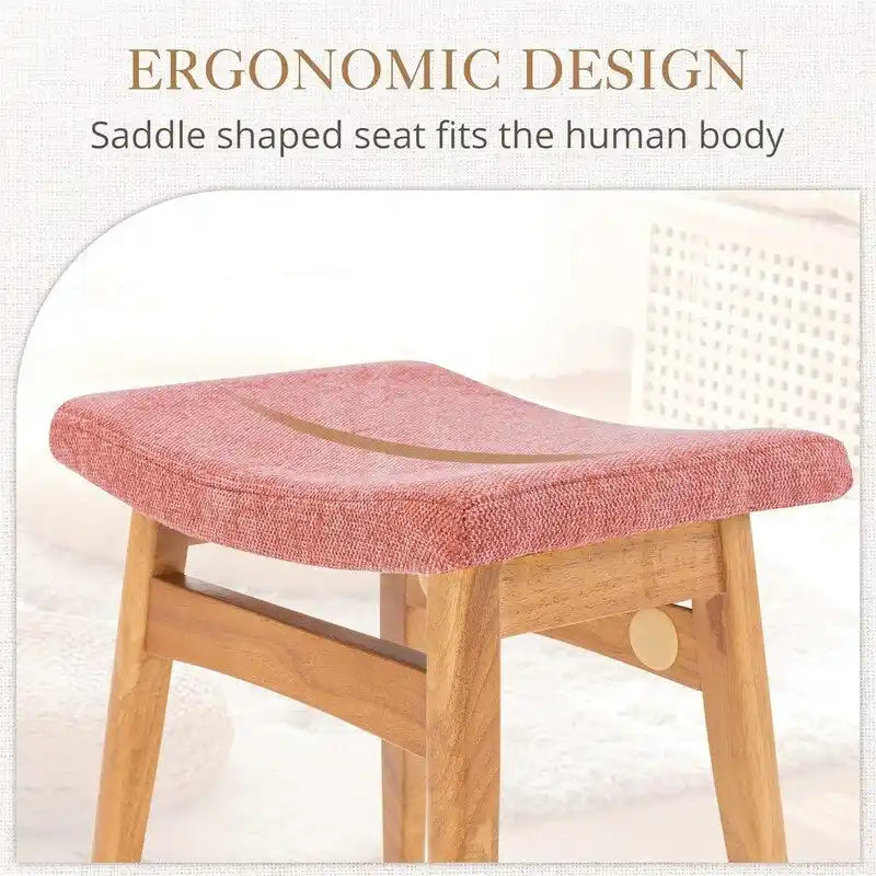 Tabouret de coiffeuse à assise galbée - 31,5 l x 45,3 P x 42 H cm