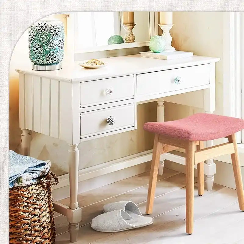 Tabouret de coiffeuse à assise galbée - 31,5 l x 45,3 P x 42 H cm