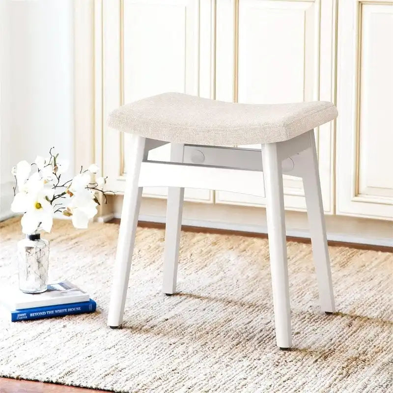 Tabouret de coiffeuse à assise galbée - 31,5 l x 45,3 P x 42 H cm