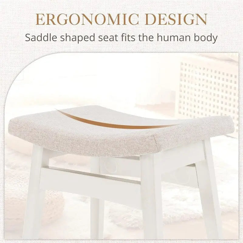 Tabouret de coiffeuse à assise galbée - 31,5 l x 45,3 P x 42 H cm