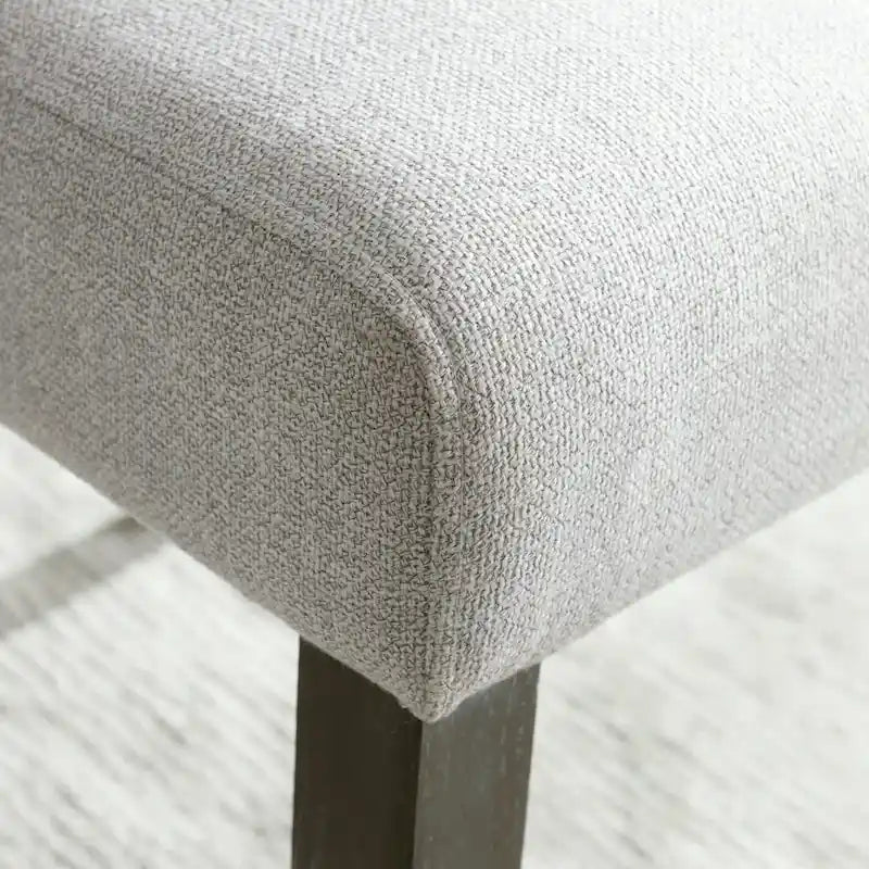 Chaise de salle à manger avec dossier rembourré et base en bois, ensemble de 2