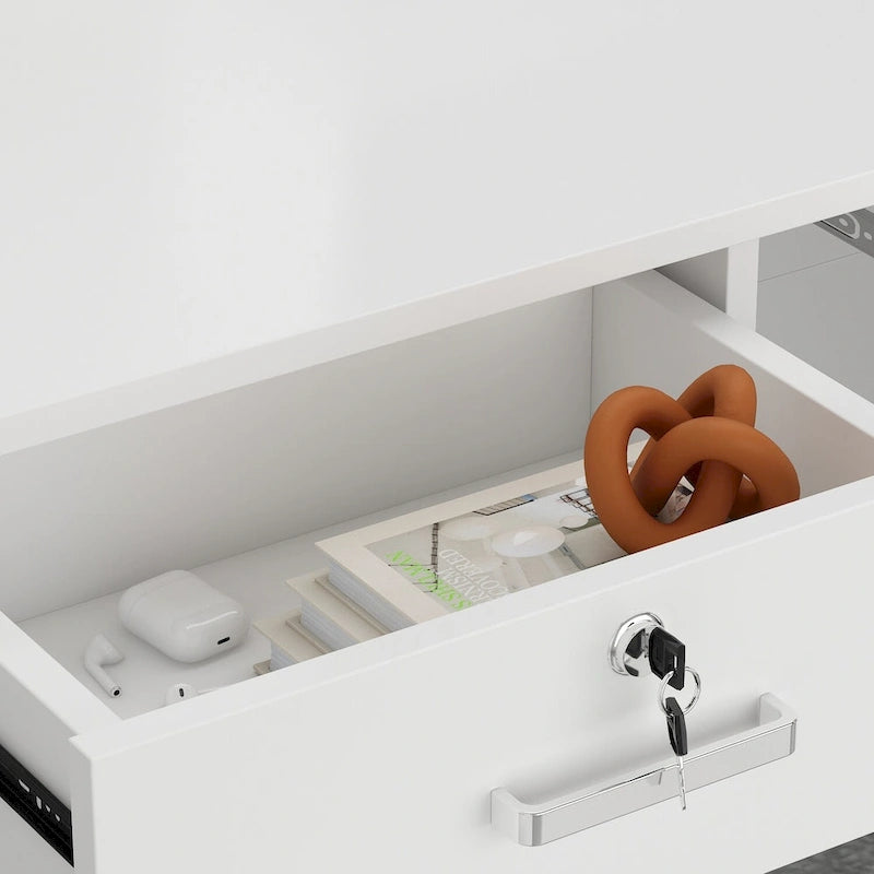 Bureau avec tiroir de réception et une porte
