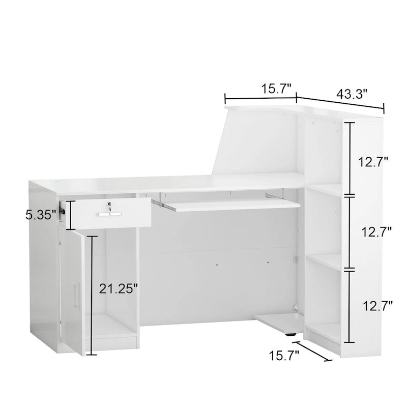 Bureau avec tiroir de réception et une porte