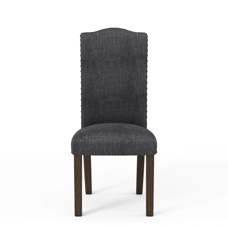 Chaises de salle à manger en lin rustique (ensemble de 2)