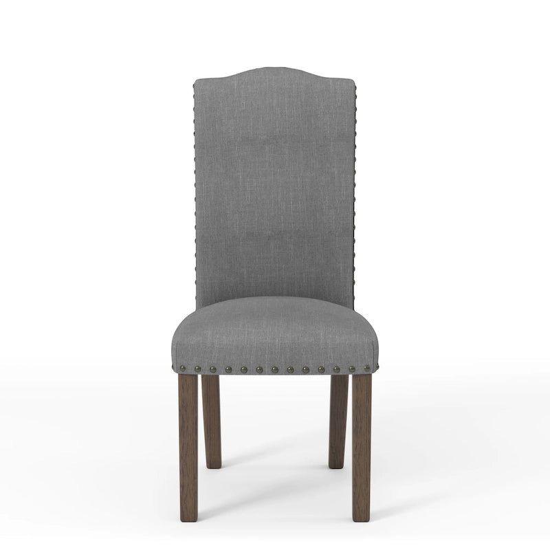 Chaises de salle à manger en lin rustique (ensemble de 2)