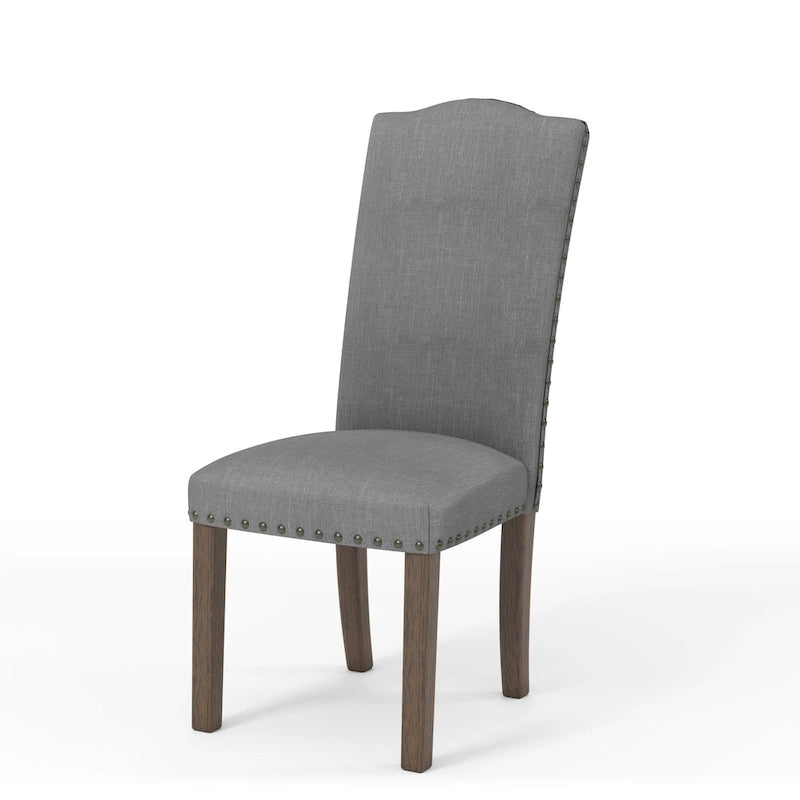 Chaises de salle à manger en lin rustique (ensemble de 2)