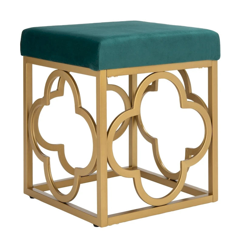 Pouf carré en velours, style marocain