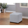 Pouf carré capitonné