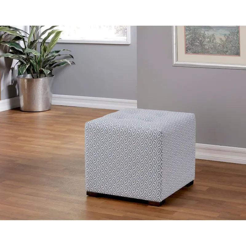 Pouf carré capitonné