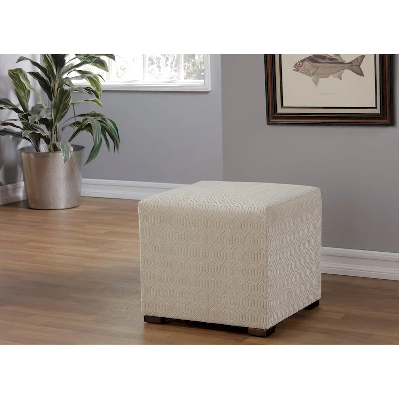 Pouf carré capitonné