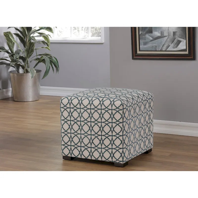 Pouf carré capitonné