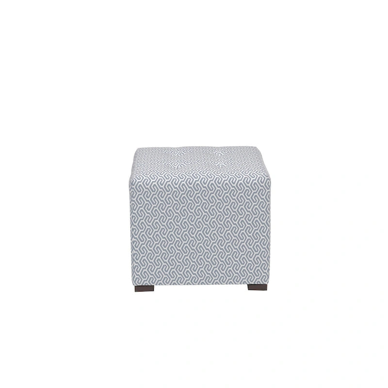 Pouf carré capitonné