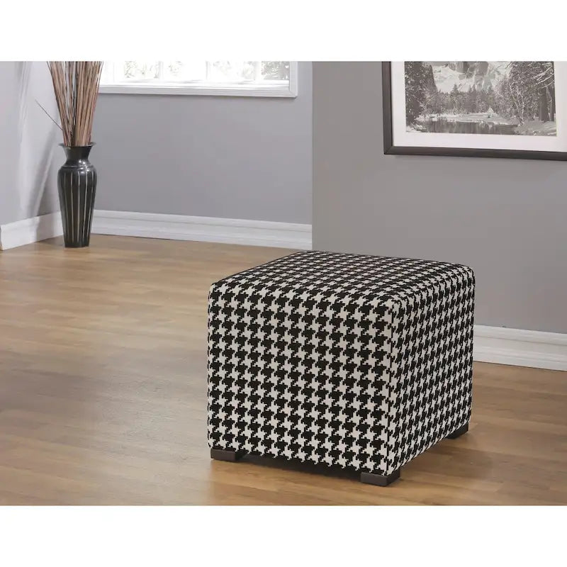 Pouf carré capitonné