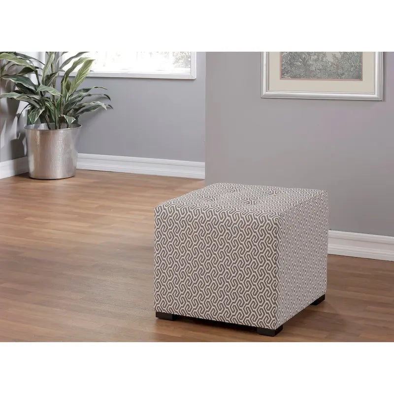 Pouf carré capitonné