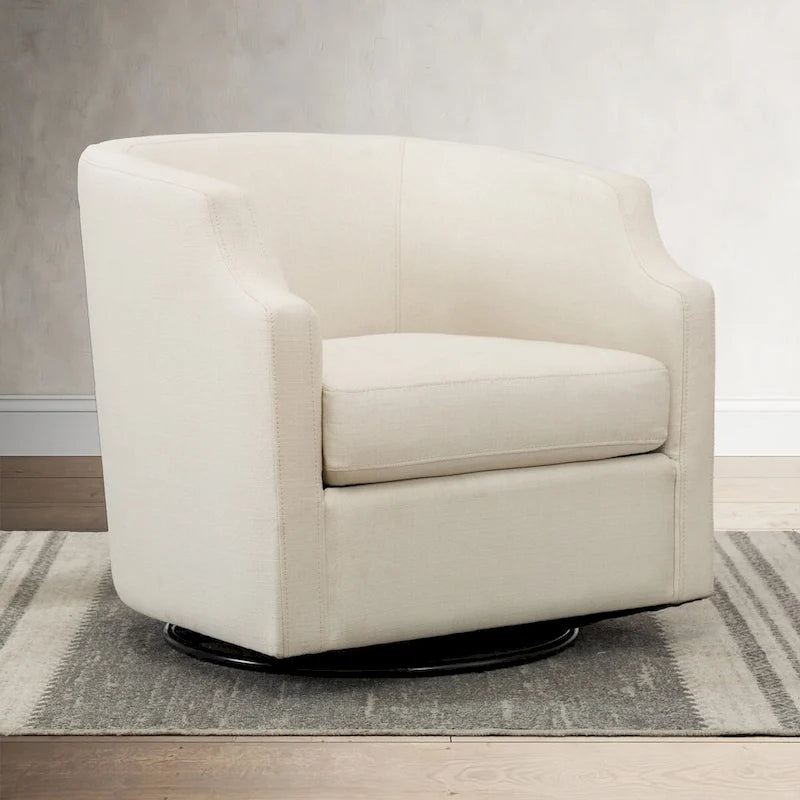 Swivel Glider Barrel Chair For Living Room