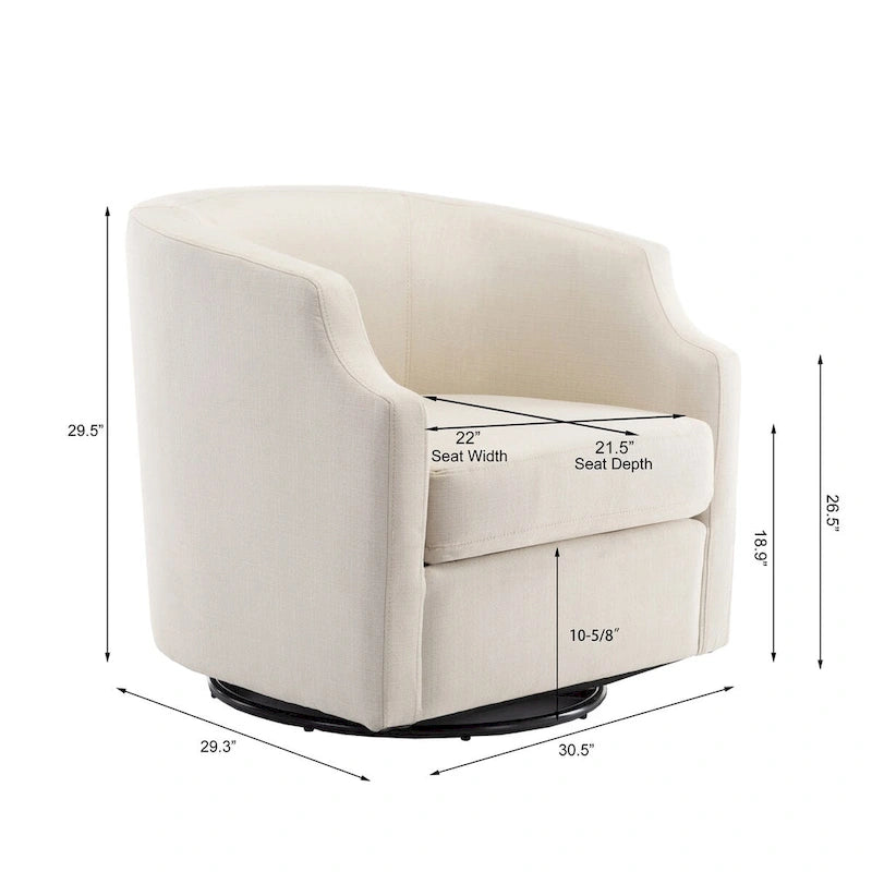 Fauteuil pivotant et inclinable pour salon