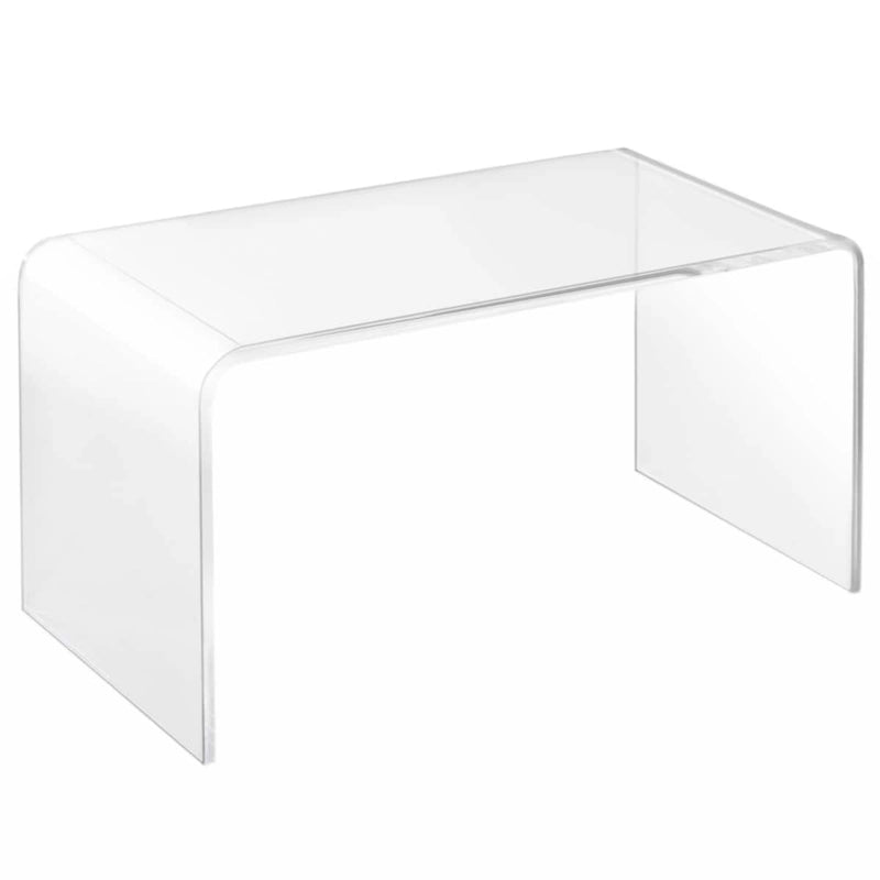 Table basse cascade 32 pouces en acrylique transparent, rectangle long, épaisseur 15 mm