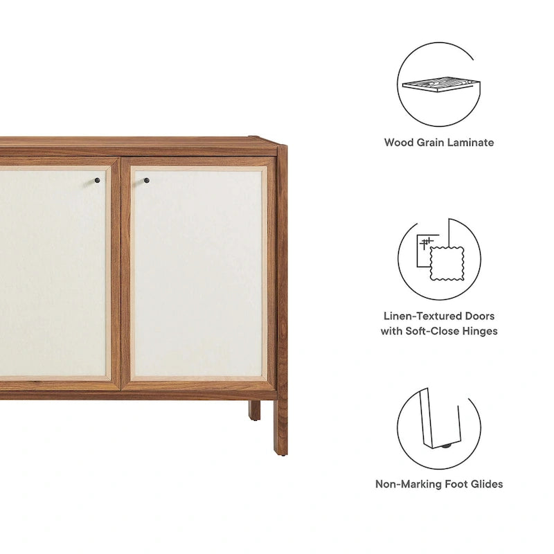 Buffet de rangement 65" grain de bois
