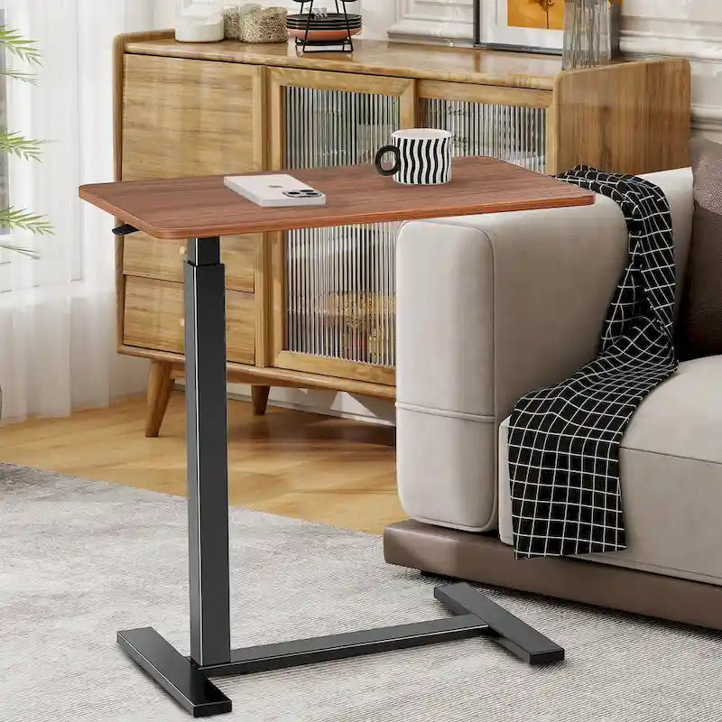 Bureau debout mobile avec roues, bureau pour ordinateur portable pneumatique, chariot d'ordinateur roulant, petit bureau réglable en hauteur, pour la maison